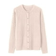 thumbnail image 5 of Ftwytp Womens Cardigan Short Chunky Cardigans Long Sleeve Jumpers Open Front Ribbed Knit Lightweight Outerwear for Winter Spring, 5 of 9