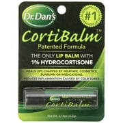 Dr. Dans CortiBalm Lips Balm Hypoallergenic Cool Sores Relief, 0.14 oz