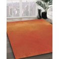 thumbnail image 3 of Ahgly Company Machine Washable Indoor Round Transitional Neon Orange Area Rugs, 7' Round, 3 of 7