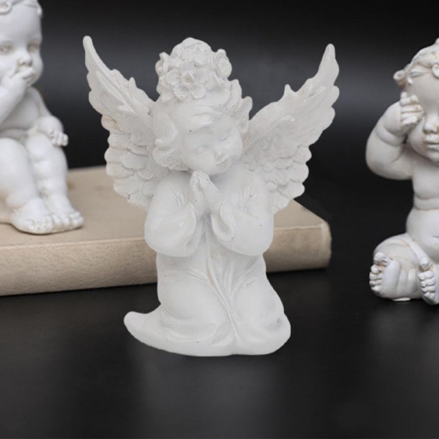 Estatua de Oración de Estilo Retro A de ángel Estatuil de ángel Colección de ángeles Adorno de Resina para El Estante Del Hogar Decoració bien Baoblaze Estatuas de ángeles