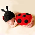 thumbnail image 3 of 2Pcs/Set Newborn Ladybug Suit Costume Boys Outfits Hat, Cape Photography Props CUTICAT Accesorio de fotografía, 3 of 8