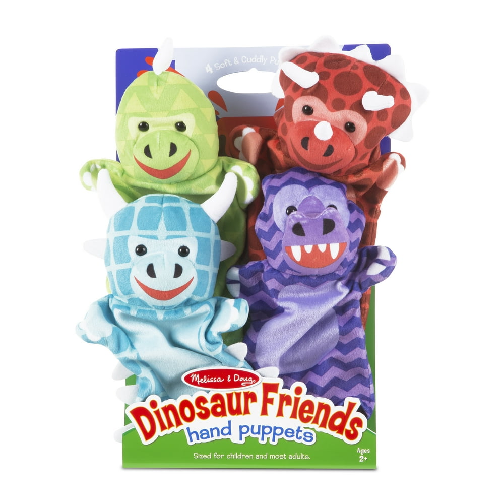 Melissa & Doug Dinosaur Friends Hand Puppets (Set of 4) - Walmart.com ...