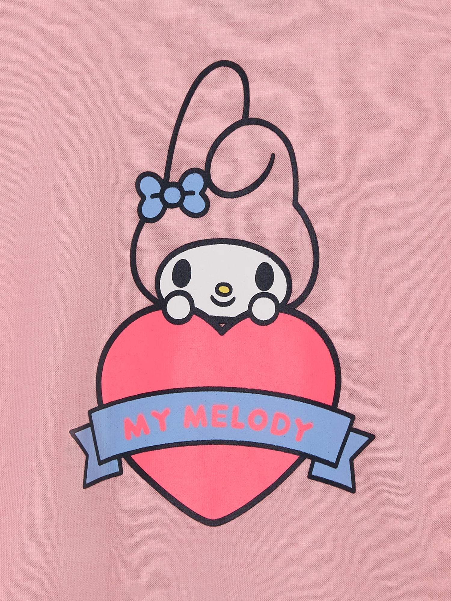 Hello Kitty x Wonder Nation Girls Short Sleeve Top and Sleep Pants Pajama Set, 2-Piece, Sizes 4-18