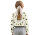 thumbnail image 4 of Xoenoiee Bee Honeycomb Print Girls Sweatshirt Kids Long Sleeve Oversized Fashion Pullover Crop Tops Fall Clothes, 13-14 Years, 4 of 7