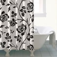 thumbnail image 4 of Waterproof Beautiful Colorful Floral Shower Curtain 72x72 Inch Boho Style Polyester Unique Shower Curtain for Bathroom Hotel Home Decor with 12 Plastic Hooks, 4 of 5