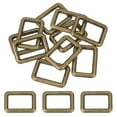 thumbnail image 1 of Uxcell Metal Rectangle Rings Buckle, Zinc Alloy Adjuster Sliders Webbing Strap Fasteners Copper 25mm, 1 of 7