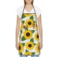 thumbnail image 3 of Pofeuu Sunflowers Print Aprons with Pockets, Cute Aprons for Kitchen, Cooking, Server, Barber, Chef Apron, 3 of 7