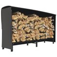 thumbnail image 1 of Outsunny 6ft Firewood Rack with Cover Wood Storage Holder Black, 1 of 10