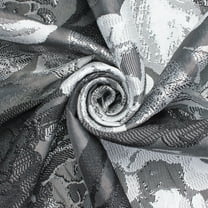 Garden Bloom Floral Extra Wide Metallic 110" Heavyweight Upholstery Jacquard Polyester Fabric By The Yard (Charcoal, 10 Yards)