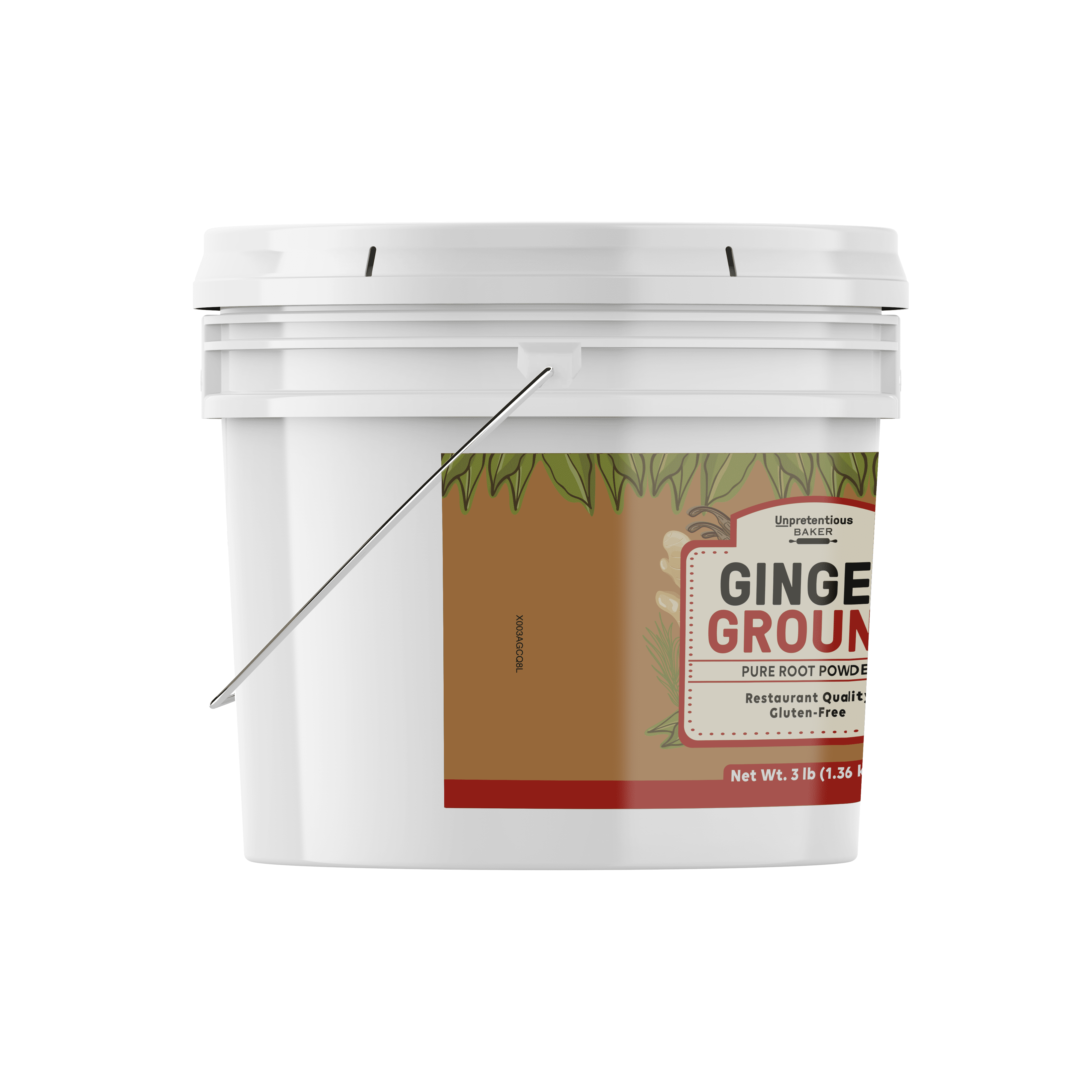 Unpretentious Ground Ginger, 1 Gallon Bucket, Indian & Asian Cuisine, Bulk Bucket Size