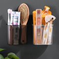 thumbnail image 3 of 2 Packs Wall Mount Toothbrush Holders for Bathroom Vanity Countertops, Self Adhesive Tooth Brush Holder for Electric Toothbrush Toothpaste Razor, Tabl, 3 of 4