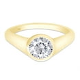 thumbnail image 3 of 3/4 Ct Lab Created Moissanite Diamond Solitaire Engagement Wedding Ring In 14K Yellow Gold Over Sterling Silver(G-H Color,VVS1 Clarity,0.75 Cttw)-4.5, 3 of 8