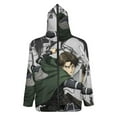 thumbnail image 2 of Attack On Titan Full Zip Hoodies Hooded Long Sleeve Jacket Lightweight Sweatshirt Warm Winter Coats L, 2 of 6