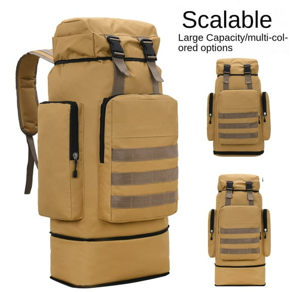 Outdoor Products 70L Capacity Expansion High Capacity Oxford Cloth Travel Backpack Men's and Women's Backpack Camo Luggage Backpack