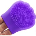 thumbnail image 2 of Rabbit Shape Silicone Bath Brush Manual Facial Cleansing Massage Tool (Purple) 2 Pcs, 2 of 5