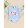 thumbnail image 3 of Jxzom Newborn Baby Boy Girl Baseball Outfit Short Sleeve Letter Baseball Embroidery Romper Bodysuit 0 3 6 12 18 Months Summer Clothes, 3 of 8