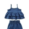 thumbnail image 4 of Kiapeise Toddler Girls Denim Clothes Summer Ruffle Sleeveless Tank + Long Jeans, 4 of 8