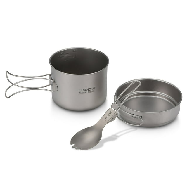 Outdoor Cookware,Pan With 350ml Fry Cookset Cookware 900ml/1100ml Cookware Fry Pan Cookware Set Outdoor Cookware Eryue Cookset Cookset Pot 350ml With Cookware With Spork Pan Cookset Outdoor