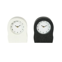 DecMode 9" Multi Colored Metal Textured Clock with Gold Accents, Set of 2