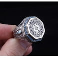 thumbnail image 3 of Roarsilver Seal of Solomon-Star of David Ring-Handmade Mens Ring-Agate Stone Ring-Signet Ring Mens-Jewelry Gift For Mens-Silver Rings for Men-Agate Wedding Ring | 13, 3 of 5