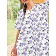 thumbnail image 4 of Avidlove Women Button Down Front Dusters Housecoat Oversized Nightgown Short Sleeve Lounge Dress Sleepwear with Pockets, 4 of 7