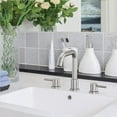 thumbnail image 5 of 8" 2 Handle Brushed Nickel Widespread Bathroom Faucets for Sink 3 Hole, Faucet for Bathroom Sink with Pop Up Drain and cUPC Lead-Free Faucet Supply Hose - Chromium Plating, 5 of 6