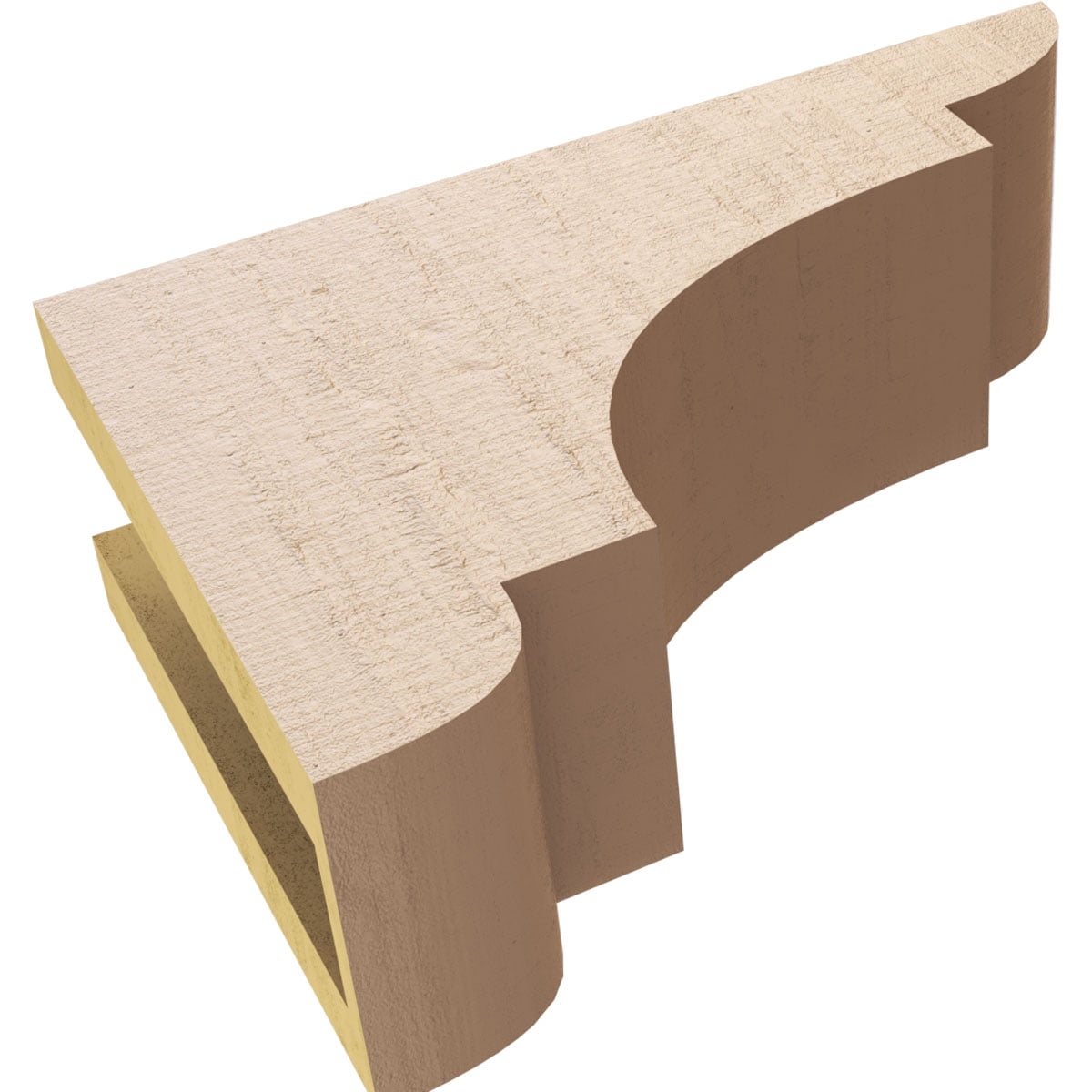 4"W x 12"D x 8"H Classic New Brighton Rough Cedar Woodgrain TimberThane Corbel, Primed Tan