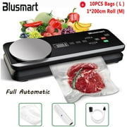 Blusmart 80Kpa Vacuum Sealer Automatic Food Saver Dry & Moist Sealer Model with Scale & LCD Display