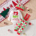 thumbnail image 2 of OJSFQUFP 3Pcs Baby Christmas Suit Long Sleeve Bow Tie Bag Romper Clothes Strap Pants Christmas Outfit My First Christmas, 2 of 9