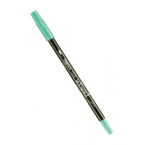 Uchida 1122-C-71 Marvy Extra Fine Tip Le Plume II Double Ender Marker Pen, Spring Green