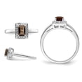 thumbnail image 4 of 1/2 Carat (ctw) Emerald-Cut Smoky Quartz Ring in Sterling Silver, 4 of 4