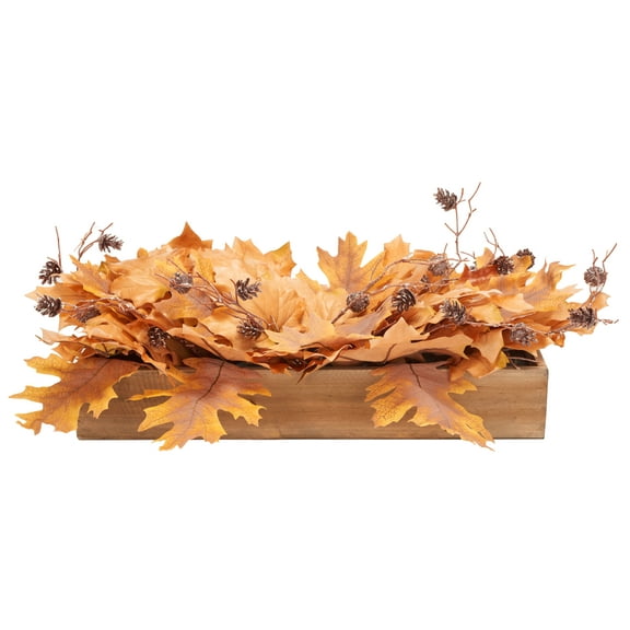 SAFAVIEH Faux 30 Inch Maple Leaf Potted Arrangement, Orange/Yellow