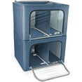 thumbnail image 4 of Sorbus Two Section Storage Chest and Boxes, Blue, 4 of 9