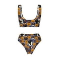 thumbnail image 6 of Rocae Spooky Cats And Halloween Pumpkins for Bikini Set for Women Two Piece Sexy High Swimsuits Split Crossover Bikini X-Large, 6 of 9