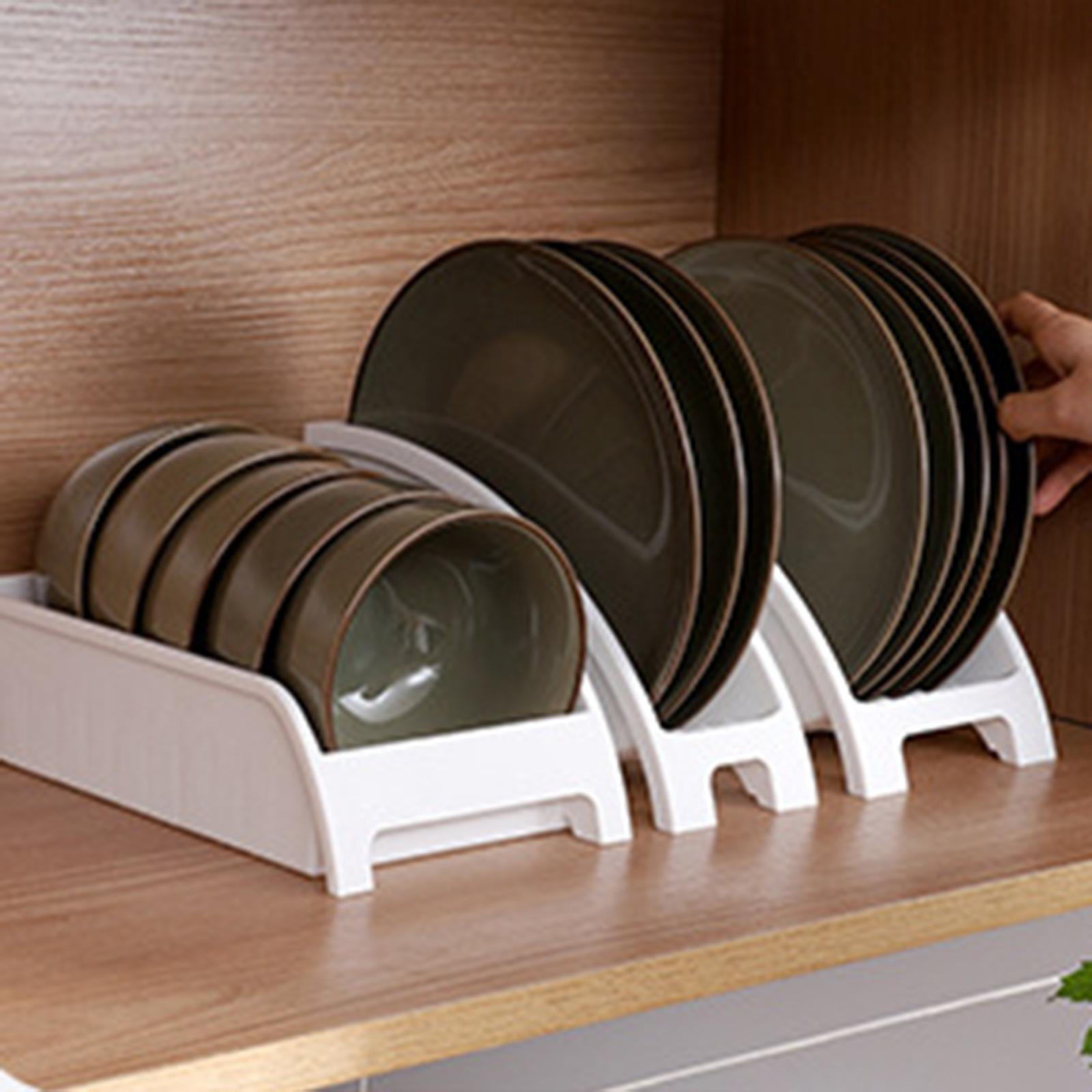 Plate Rack Cradle Storage Dinner Plate Holder for Cupboard Home Drawers