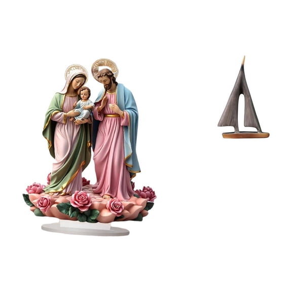 Sailboat Statue Desktop Ornament Table Sign with Lightweight Acrylic Material for Living Room and Office Decor