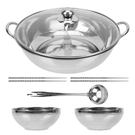 

1 Set Stainless Steel Hot Pot Pot Stainless Steel Divided Hot Pot for Home