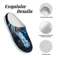 thumbnail image 5 of Picia Futuristic Blue Light White Tiger for Women's Lamb-hug Comfy Fleece House Slippers Memory Foam, Slip-on House Shoes Indoor Outdoor-35/36, 5 of 7