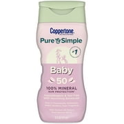 Coppertone Pure and Simple Baby Sunscreen Lotion SPF 50, 6 Fl Oz Bottle