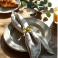 thumbnail image 2 of Napkin Rings Holder Set of 6 for Kitchen Dining Coffee Table in Bee Design Al Fresco for Dinner Party Cocktail Wedding Easter Holiday Birthday Thanksgiving Banquet Housewarming Gift Special Occasions, 2 of 8