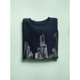 thumbnail image 3 of Dark Chicago Cityscape Sweatshirt Men -Image by Shutterstock, Male XX-Large, 3 of 4