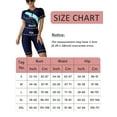 thumbnail image 6 of Womens Short Sleeve Swim Bodysuits One Piece Athletic Training Swimwear Knee Length Zip Front Rash Guard UV Sun Protection Floral Printed Beach Bodysuit Surfsuit Built in Bra, 6 of 6