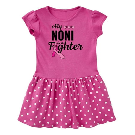 

Inktastic Breast Cancer Awareness My Noni is a Fighter Gift Baby Girl Dress