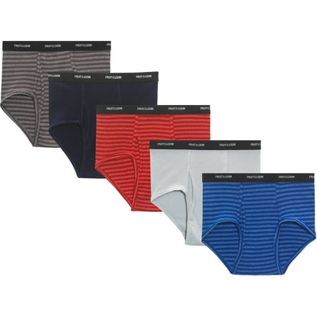 Fruit of the Loom Big Men's Stripes and Solids Fashion Briefs, 5-Pack