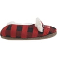 thumbnail image 3 of Rae Dunn Boys and Girls Little Bear Plush Faux Fur Lining Plaid Christmas Cozy Slippers-Red / M/L, 3 of 6