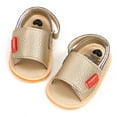 thumbnail image 2 of Uccdo Summer Infant Baby PU Leather Sandals Newborn Soft Sole Flats Shoes First Walkers 0-18M, 2 of 7