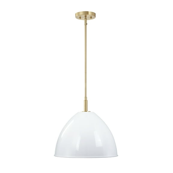 Designers Fountain Biba 15 inch 1-Light Brushed Gold Modern Pendant Light Ice Mist Metal Shades, D300M-15P-BG