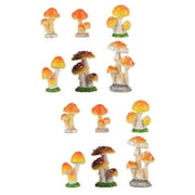 12 Pcs Mini Mushrooms Miniatures for Garden and Terrarium Yard and Garden Decors