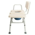 thumbnail image 4 of Hassch Raised Toilet Seat with Handles Folding Bedside Commode, Non-slip, White, 4 of 10