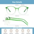 thumbnail image 4 of LAMBBAA 6 Pack Reading Glasses, Blue Light Blocking Computer Reading Glasses for Women and Men, Anti Glare Lightweight Readers(Matte grey,Clear green,Clear brown,+1.00), 4 of 5
